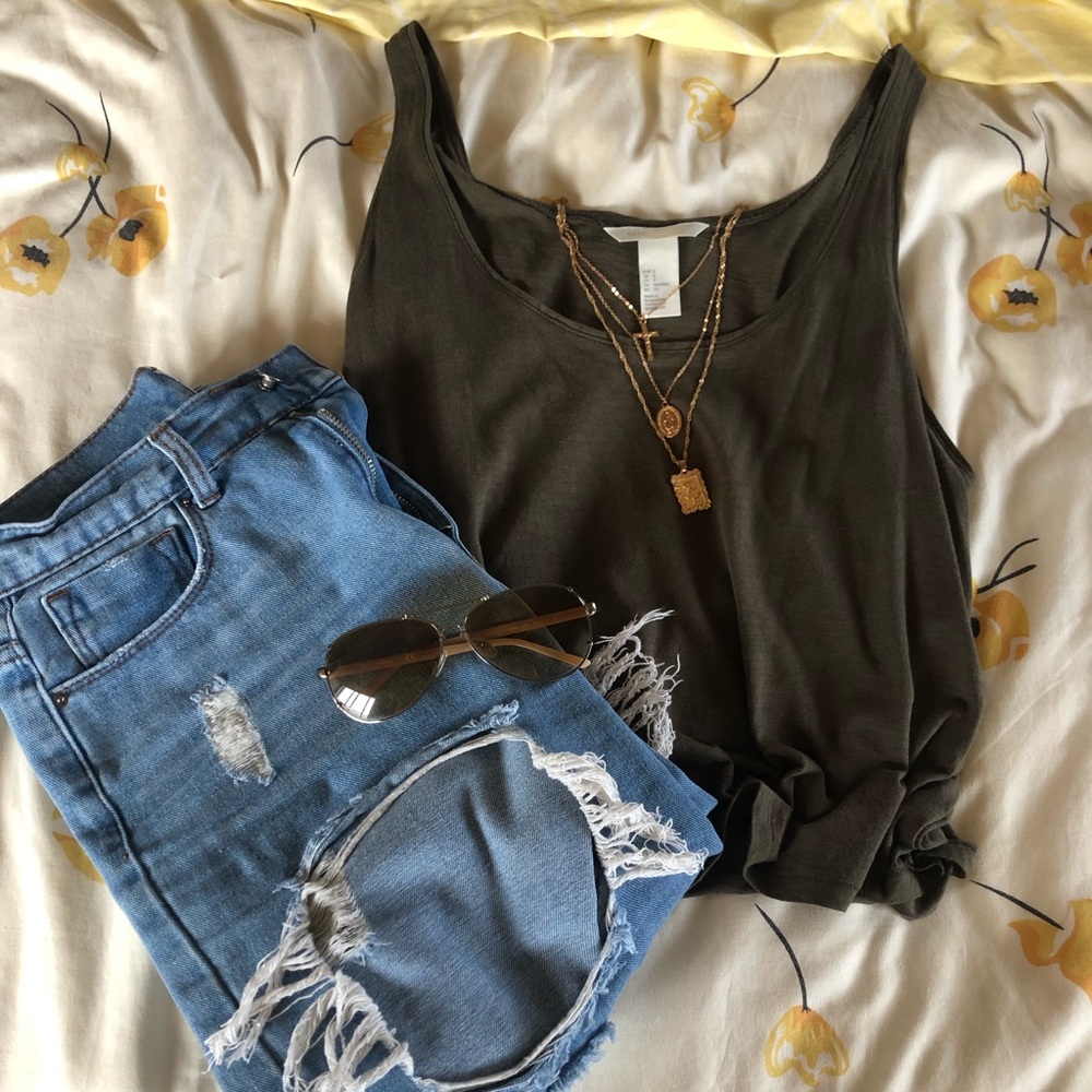 Army Green Tank Top